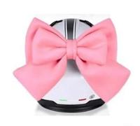 Fabric Bow Helmet Decor ABS Base Fit Fabric Bow Helmet Decor | 30cm large satin bow, vibrant pink red colors, double-layer 3D design, eye-catching style statement