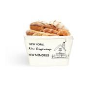 Fabric Bread Basket for House Warming Gifts New Home, Personalised Sweet New House Gift Ideas/Bag/Hamper for Couple, Friend, Women, First Home Moving In, Housewarming
