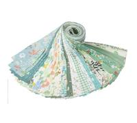 Fabric Bundles Patchwork, 40Pcs Print Cotton Precut Fabrics for Quilting Craft Strips 2.5x20 inches Jelly Roll Different Pattern Cloths(Style 6)