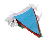 Fabric Bunting Banner 10M 33Ft Long with 36 Cotton Triangle Flags for Weddings For Birthdays Baby Showers Party Decor and Photo Backdrop (Multicolor)