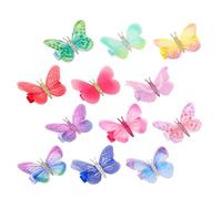 Fabric Butterflies Hairpins Clip Alloy 12pcs Hair | Delicate Chic Design, Holds Hair Tightly, Does Not Hurt Hair, Beautiful Styling for Birthdays Christmas and New Year