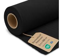 Fabric by the Meter Cotton 5 M x 160 cm - Fabrics for Sewing Decoration and DIY Projects Ideal for Clothing Home Textiles and craftwork Oeko-Tex 2. Black