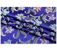 Fabric, by The Metre Daffodil Jacquard Brocade Fabric 75Cm Wide Sold by The Meter for Clothing Handmade Bags Cushion Cheongsam(Royal)