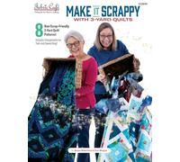 Fabric Café Make It Scrappy with 3 Yard Quilts Book - 8 Scrap-Friendly Quilt Patterns - Uses Three 3ft Fabric Cuts - Beginner Friendly Quilting Guide