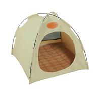 Fabric Cat Tent in Beige, Gray, Coffee - 40x40x37cm, 48x48x42cm, 58x58x48cm Sizes for Cozy Pet Comfort