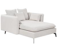 Fabric Chaise Lounge Light Beige CHARMES