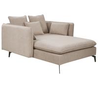 Beliani Chaise Longue Charmes Fabric Taupe