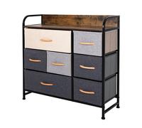 Fabric Chest of Drawers 7-Drawer Dresser 3-tier Storage Organizer Unit
