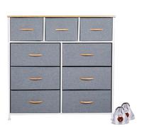 Fabric Chest Of Drawers 9 Drawer Dresser Bedroom Bedside Storage Organizer Unit