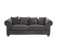 Fabric Chesterfield 3 Seater Sofa Grey
