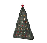 Fabric | Christmas Calendar Cover with Tree Design | With 24 Pockets Reusable Bags for Christmas Countdown, for Front Door Living Room Bedroom Nursery