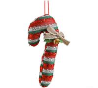 Fabric Christmas Pendant 13.5cm Cute Plush for cane Shape Decoration(A)