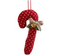 Fabric Christmas Pendant 13.5cm Cute Plush for cane Shape Decoration(B)