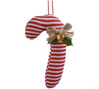 Fabric Christmas Pendant 13.5cm Cute Plush for cane Shape Decoration(C)