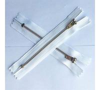 fabric closure 10pcs 3# Metal Zipper Zip Ziper, DIY Black White 8-18 cm Zippers, For Jeans Sewing Handbag Sewing, for sewing (Color : White, Size : 14 cm)