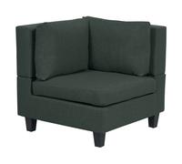Beliani Corner Seat Unstad Dark Green Fabric