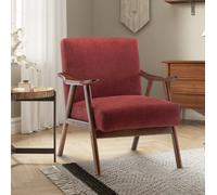 Fabric Cotton Burgundy Selma Accent Chair