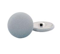 Fabric Covered Buttons, 10 pcs Cotton Fabric Covered Round Buttons Multicolor 11-30mm(Haze Blue,21mm)