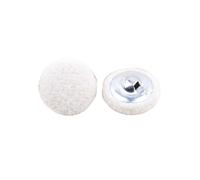 Fabric Covered Buttons, 30 pcs Cashmere Plush Aluminum Covered Buttons Multicolor 12.5-32.0mm for Sewing DIY(Beige,28L=18.0MM)