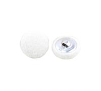 Fabric Covered Buttons, 30 pcs Cashmere Plush Covered Buttons Multicolor 12.5-32.0mm(White,32L=20.0MM)