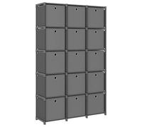 Fabric Display Shelf Bookcase Storage Unit 103x30x72.5cm Open Shelving