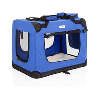 Fabric Dog Crate in Blue, S Size 60cm, Cat Pet Carrier by Cozy Pet Folding Transport Travel Cage Ideal for Dogs, Puppies, Cats, Rabbits, etc. FDC-S-BL
