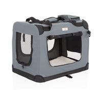 Fabric Dog Crate in Grey, S Size 60cm, Cat Pet Carrier by Cozy Pet Folding Transport Travel Cage Ideal for Dogs, Puppies, Cats, Rabbits, etc. FDC-S-GR