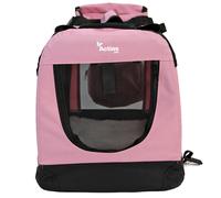 Actiaspet Fabric Soft Pet Travel Crate Kennel Cage Carrier House Dog Cat Pink Medium
