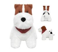 Fabric Dog Puppy, Highland Terrier Puppy Plush Toy - 25 cm Soft Cuddly Cushion Animal Decoration for Bedroom Living Room Collection