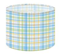 Fabric Drum Lamp Shade Abstract Geometric Shapes Bold Colors Dynamic Vintage Funky Medium Linen Decorative Lampshades 13inch Set of 1 for Table Lamps, Floor Lamps,Ceiling Lamp