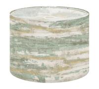 Fabric Drum Lamp Shade Abstract Weathered Texture Earth Tones Teal Beige Vintage Funky Medium Linen Decorative Lampshades 13inch Set of 1 for Table Lamps, Floor Lamps,Hanging Lamp