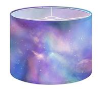 Fabric Drum Lamp Shade Beautiful Heavens Above Us Vintage Funky Medium Linen Decorative Lampshades 13inch Set of 1 for Table Lamps, Floor Lamps,Hanging Lamp