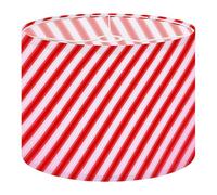 Fabric Drum Lamp Shade Candy Cane Christmas Peppermint Diagonal Stripes Print Vintage Funky Medium Linen Decorative Lampshades 13inch Set of 1 for Table Lamps, Floor Lamps,Ceiling Lamp