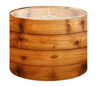 Fabric Drum Lamp Shade Cedar Wood Texture Wooden Planks Wooden Cedar Wood Texture Vintage Funky Medium Linen Decorative Lampshades 13inch Set of 1 for Table Lamps, Floor Lamps,Hanging Lamp