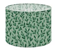 Fabric Drum Lamp Shade Christmas Foliage Berries Farmhouse Seamless Mistletoe Twigs Vintage Funky Medium Linen Decorative Lampshades 13inch Set of 1 for Table Lamps, Floor Lamps,Ceiling Lamp