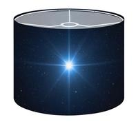 Fabric Drum Lamp Shade Christmas Star Bethlehem Jesus Christ Vintage Funky Medium Linen Decorative Lampshades 13inch Set of 1 for Table Lamps, Floor Lamps,Ceiling Lamp