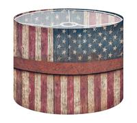 Fabric Drum Lamp Shade Close up an Old Oak Whiskey Barrel Vintage Funky Medium Linen Decorative Lampshades 13inch Set of 1 for Table Lamps, Floor Lamps,Ceiling Lamp