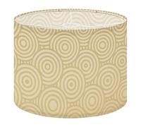 Fabric Drum Lamp Shade Creative Seamless Geometrical Shape White Relief Circle Scales Vintage Funky Medium Linen Decorative Lampshades 13inch Set of 1 for Table Lamps, Floor Lamps,Ceiling Lamp