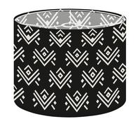 Fabric Drum Lamp Shade Double Arrow Black White Modern Farmhouse Geometric Vintage Funky Medium Linen Decorative Lampshades 13inch Set of 1 for Table Lamps, Floor Lamps,Ceiling Lamp