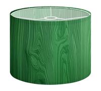 Fabric Drum Lamp Shade Green Abstract Wood Texture Organic Lines Patterns Vintage Funky Medium Linen Decorative Lampshades 13inch Set of 1 for Table Lamps, Floor Lamps,Ceiling Lamp