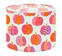 Fabric Drum Lamp Shade Hippie Groovy Halloween Pumpkin Seamless Bright Animal Vintage Funky Medium Linen Decorative Lampshades 13inch Set of 1 for Table Lamps, Floor Lamps,Ceiling Lamp