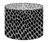 Fabric Drum Lamp Shade Leopard Gray Black Seamless for Trendy Textile Prints Animal Vintage Funky Medium Linen Decorative Lampshades 13inch Set of 1 for Table Lamps, Floor Lamps,Ceiling Lamp