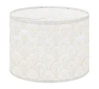 Fabric Drum Lamp Shade Linear Scales Seamless Classic Overlapping Scales Vintage Funky Medium Linen Decorative Lampshades 13inch Set of 1 for Table Lamps, Floor Lamps,Hanging Lamp