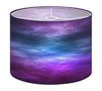 Fabric Drum Lamp Shade Night Sky Stars Nebula Clouds Cosmos Galaxy Vintage Funky Medium Linen Decorative Lampshades 13inch Set of 1 for Table Lamps, Floor Lamps,Ceiling Lamp
