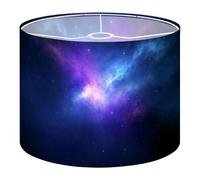 Fabric Drum Lamp Shade Night Sky Stars Nebula Vintage Funky Medium Linen Decorative Lampshades 13inch Set of 1 for Table Lamps, Floor Lamps,Ceiling Lamp