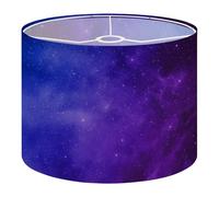 Fabric Drum Lamp Shade Night Sky Stars Vintage Funky Medium Linen Decorative Lampshades 13inch Set of 1 for Table Lamps, Floor Lamps,Ceiling Lamp