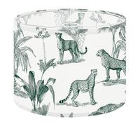 Fabric Drum Lamp Shade Seamless Safari Africa Wildlife Cheetah Wild Cats Vintage Funky Medium Linen Decorative Lampshades 13inch Set of 1 for Table Lamps, Floor Lamps,Ceiling Lamp