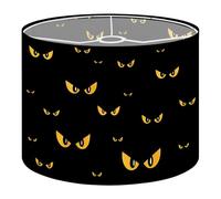 Fabric Drum Lamp Shade Strange Scary Eyes Dark Halloween Seamless Vintage Funky Medium Linen Decorative Lampshades 13inch Set of 1 for Table Lamps, Floor Lamps,Hanging Lamp