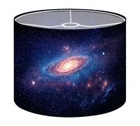 Fabric Drum Lamp Shade Stunning View Spiral Galaxy Vastness Space Vintage Funky Medium Linen Decorative Lampshades 13inch Set of 1 for Table Lamps, Floor Lamps,Ceiling Lamp
