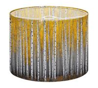 Fabric Drum Lamp Shade Thick Forest Tall Aspen Trees Golden aspenss Pictures Vintage Funky Medium Linen Decorative Lampshades 13inch Set of 1 for Table Lamps, Floor Lamps,Ceiling Lamp